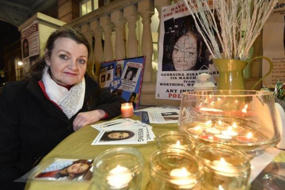 The Argus: Mother Andrea at a previous vigil for her daughter The Argus: Mother Andrea at a previous vigil for her daughter