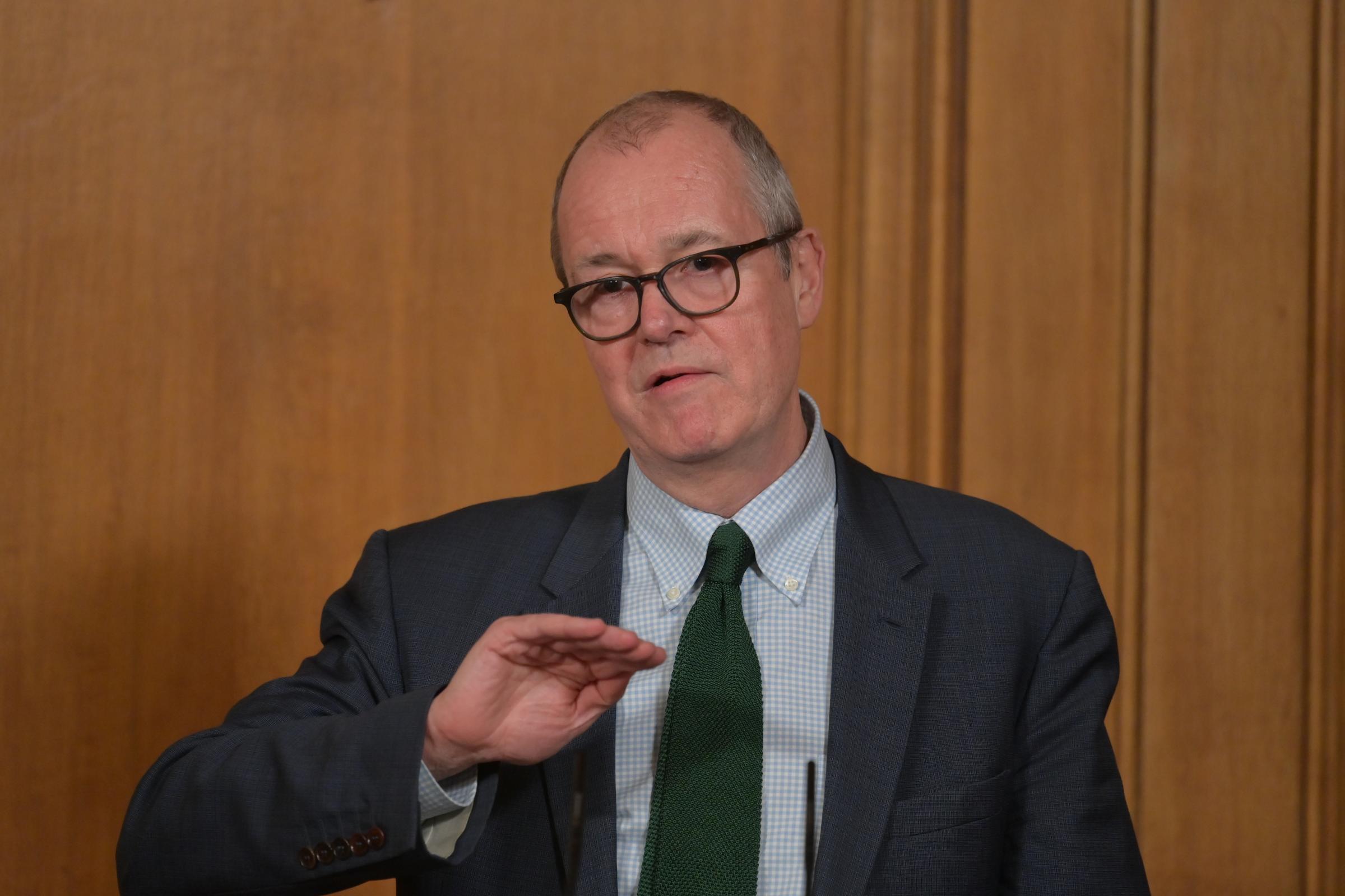 Chief Scientific Adviser Sir Patrick Vallance during a media briefing in Downing Street, London, on coronavirus (Covid-19). Picture date: Wednesday January 27, 2021..