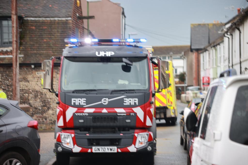 Emergency teams were called to a house fire in West Street, Shoreham