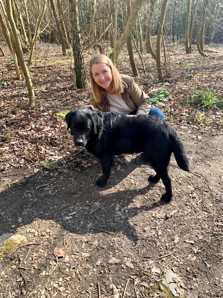 Katy Bourne with her dog
