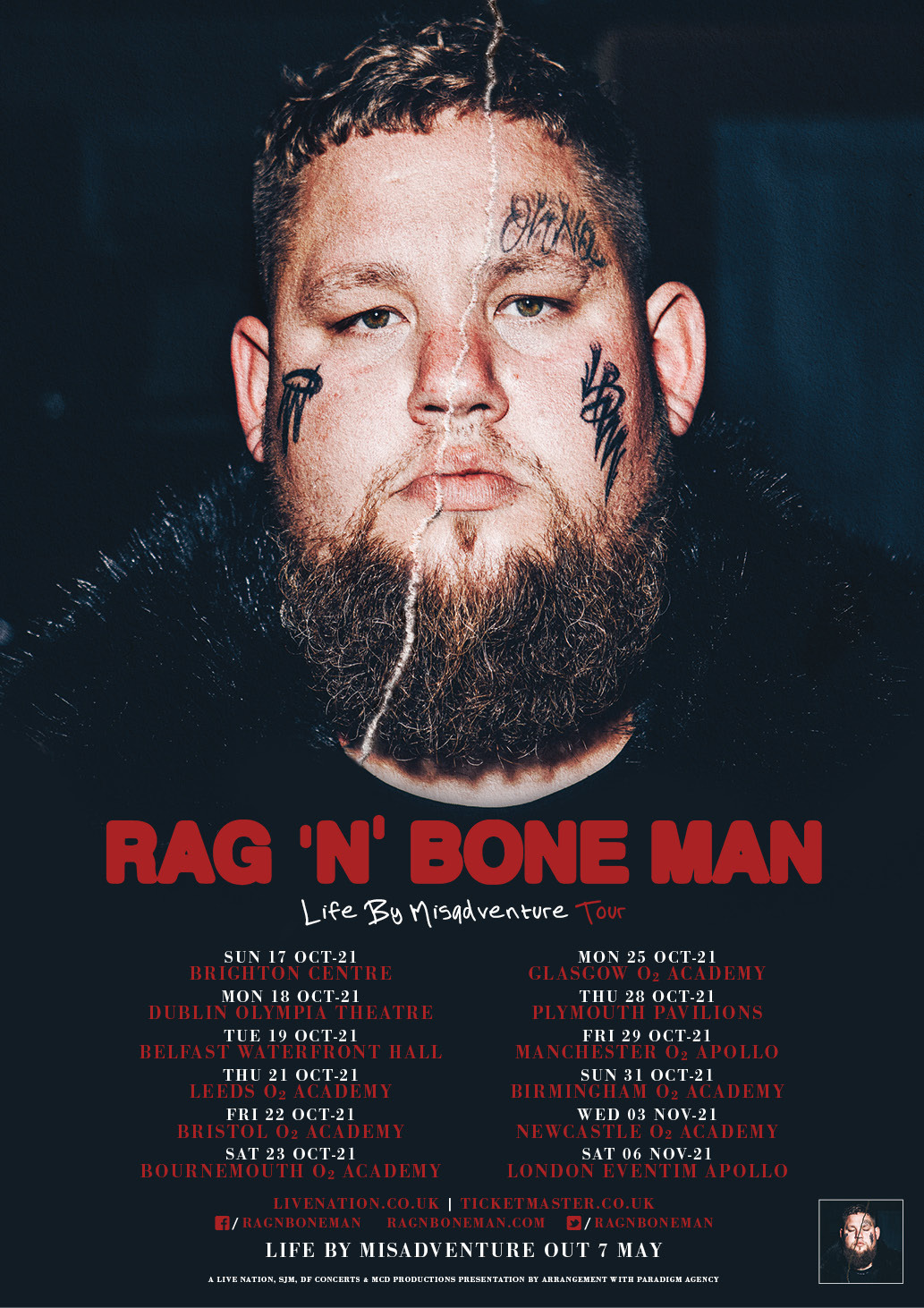 Rag N Bone man Life By Misadventure tour dates