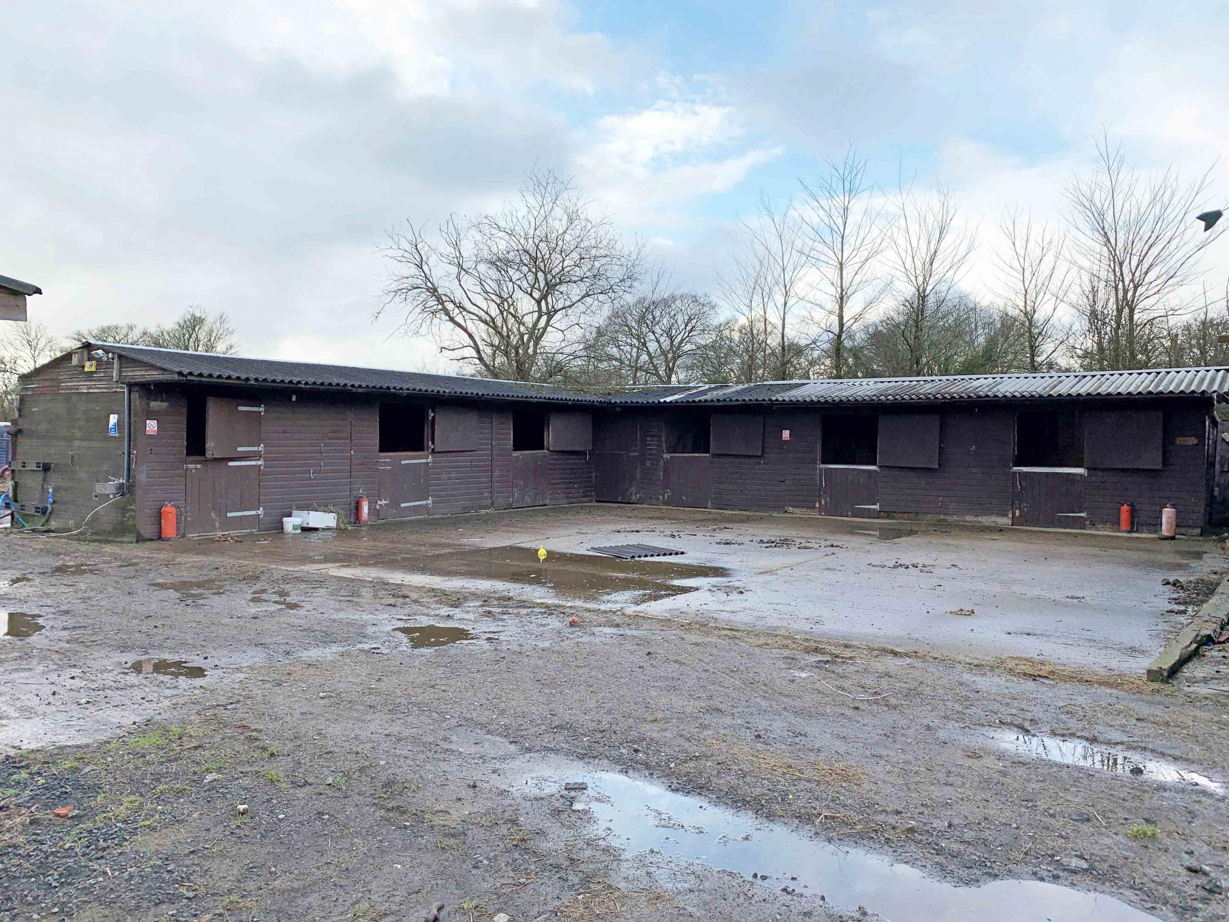 An online bidding war erupted as stable buildings with potential and land near Eastbourne