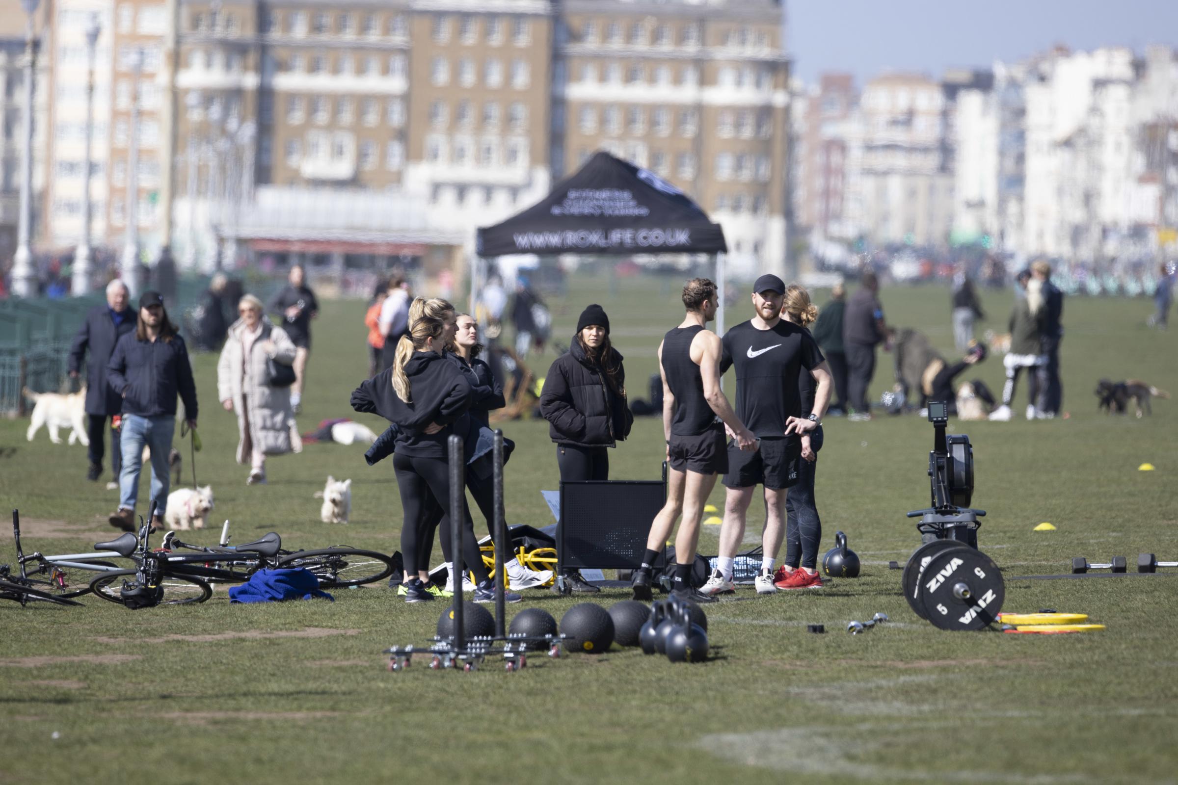 Brighton and Hove in the sunshine as lockdown measures are eased further on March 29 Credit: Eddie Mitchell