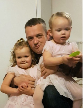 Michael Craig and his daughters Tegan and Kaylan