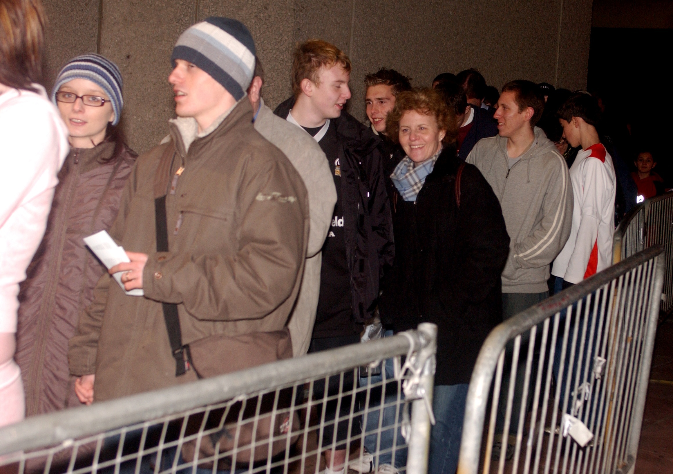 Fans queue to see Dennis Rodman play for Brighton Bears against Newcastle Eagles at the Brighton Centre