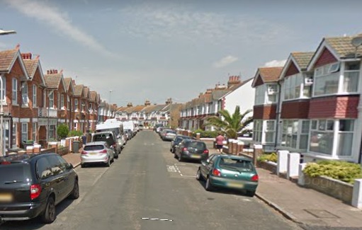 Police were caled to Desmond Road in Eastbourne
