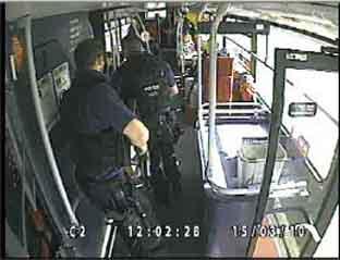 Armed police storm Brighton bus