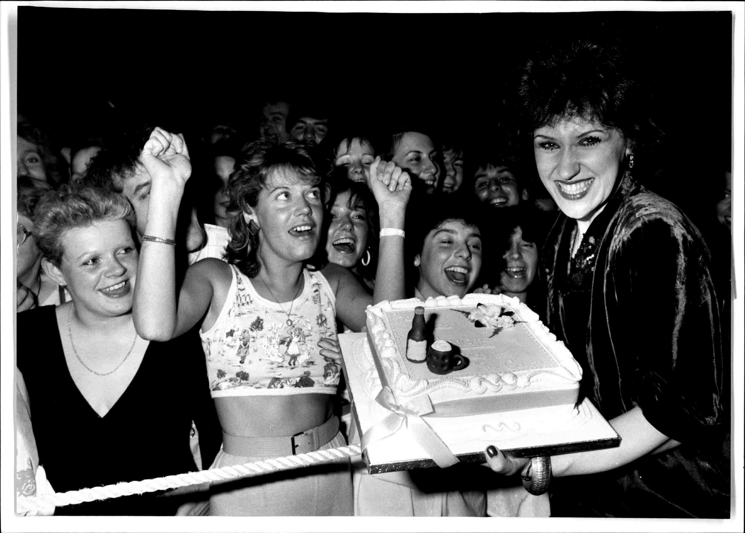 EastEnders# Angie, actress Anita Dobson, at the Pink Coconut in 1986