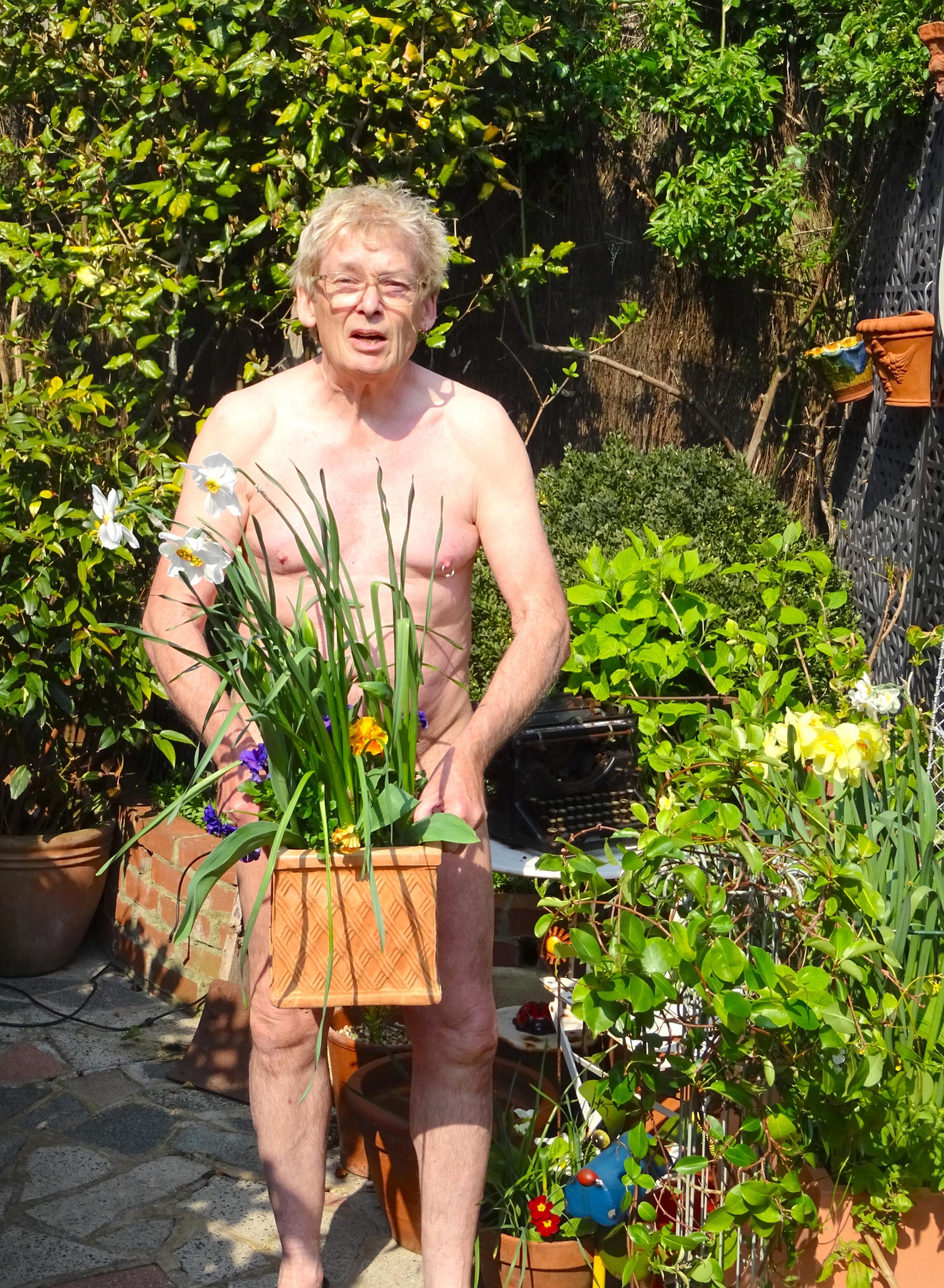 Geoff Stonebanks joins in on World Naked Gardening Day