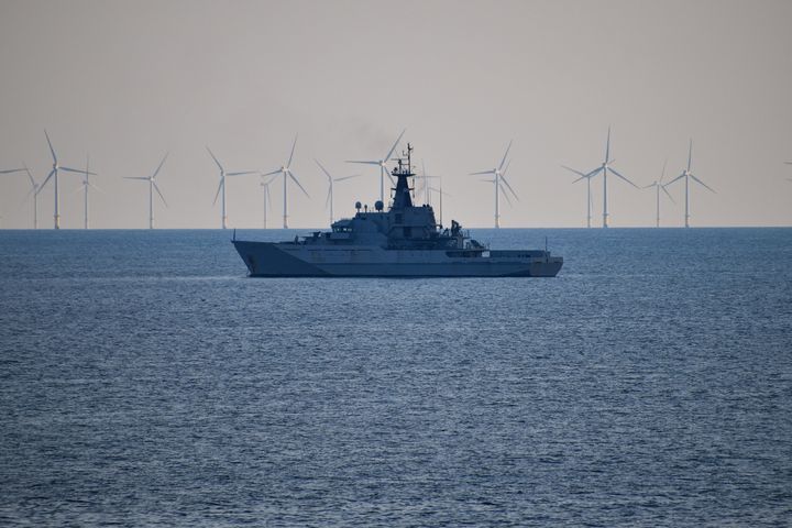 Sam Carragher took these snaps of HMS Severn off the coast of Brighton and Hove