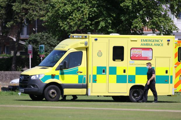 The Argus: The air ambulance landed in Broadwater, Worthing
