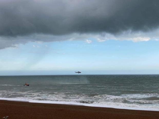 The Argus: The helicopter appeared to drop someone down into the water