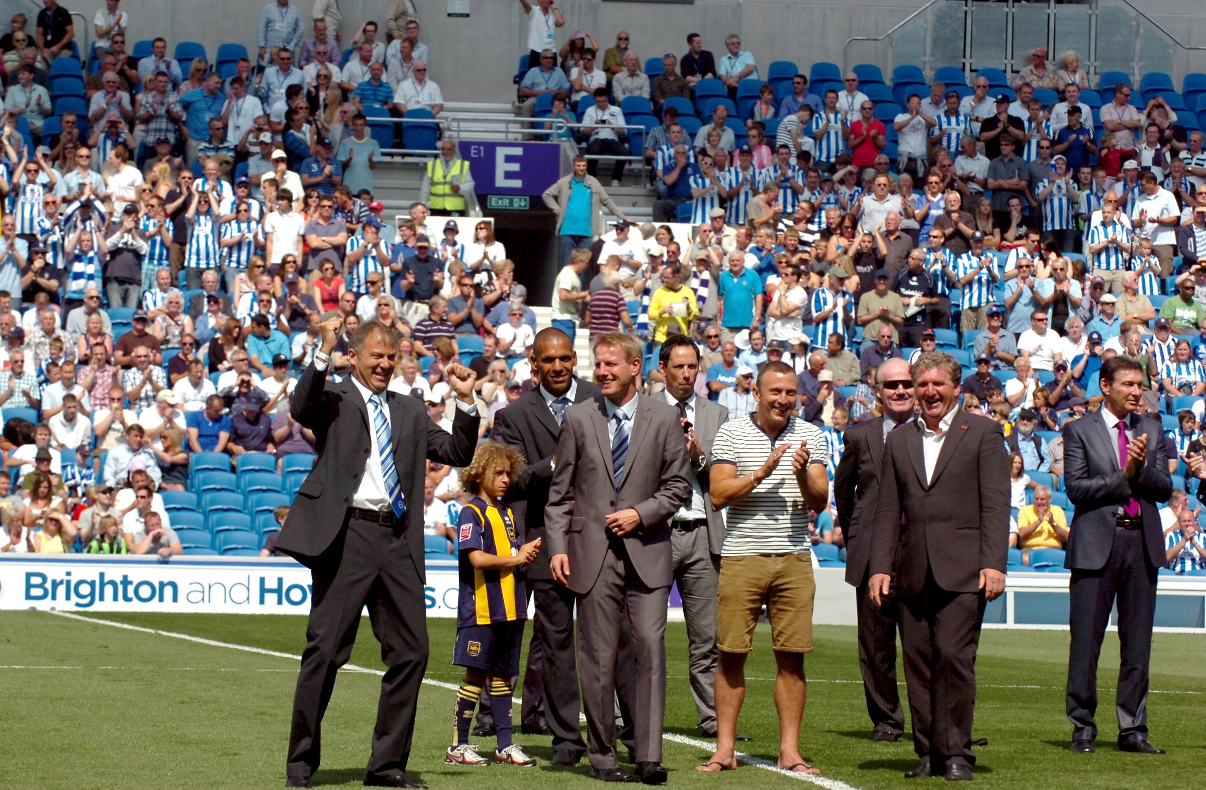 Albion legends are presented to the crowd