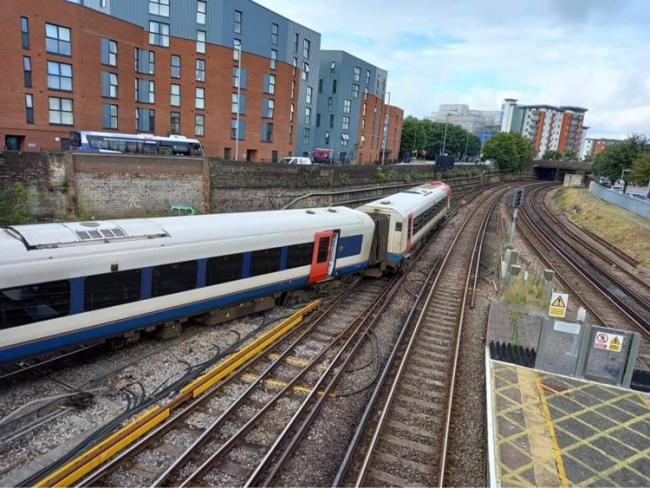A train has derailed near a depot in Fratton, causing disruption to services between Brighton and Portsmouth: credit - Jamie Allen