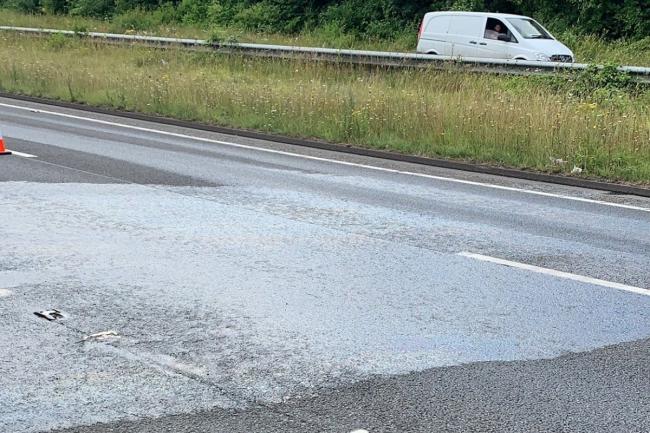 The A27 Eastbound  has been closed