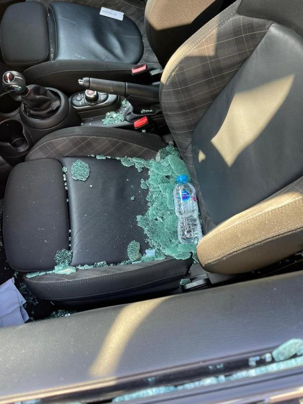 The Argus: Broken glass was left on the seats of Jack Payne's car