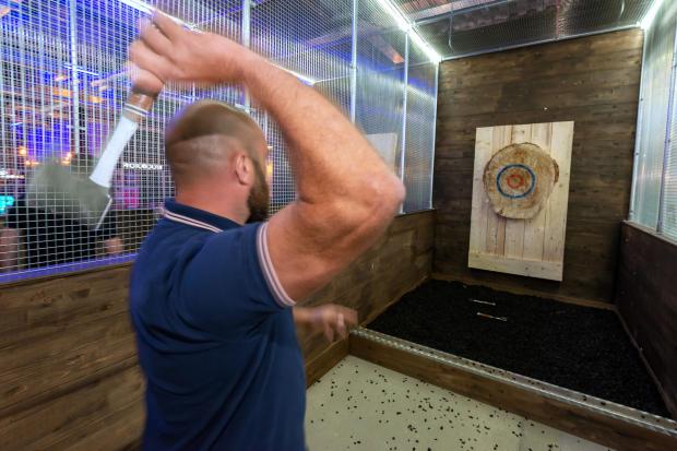 The Argus: Boom: Battle Bar in The Beacon in Eastbourne features a range of activities including axe throwing 
