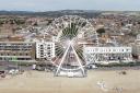 An aerial photograph of The Worthing Wheel which is now open for business