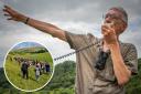 A group of 300 people took part in a mass trespass on the Brighton Downs on July 24