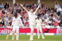 England’s Ollie Robinson celebrates the wicket of India’s Jasprit Bumrah and his five-for during day three of Cinch First Test at Trent Bridge
