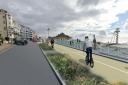 A visualisation of what the new seafront cycle lane could look like, created by The Argus