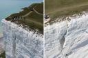 Pictures: Huge crack forms in cliff at Beachy Head, Eastbourne