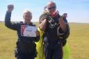 The group took part in a charity skydive to raise thousands of pounds for Worthing charity Care for Veterans