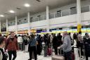 Gatwick Airport was evacuated last night (archive picture)