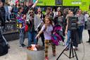 Protesters burned their energy bills to voice their discontent at the increase of the price cap