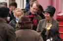 Olivia Colman filming Wicked Little Letters