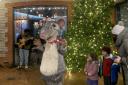 Skip, the mascot for the Theatre Royal, switched on the Christmas lights in an event at Harringtons Lane