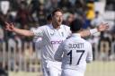 Ollie Robinson celebrates a wicket as England beat Pakistan