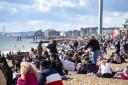 People pack Brighton beach for Easter weekend