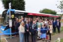 Transport bosses and councillors celebrate the new route