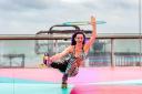 Kiki Hoola dazzled crowds with a performance at the new roller rink at the i360