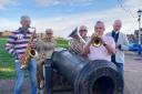 Some of the members of the band which will be playing at Eastbourne Bandstand