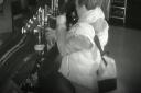 A burglar was caught on CCTV pouring himself a pint