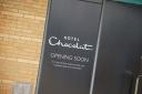 File image of the front window of a new Hotel Chocolat in Bournemouth before it opened late last year