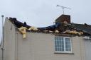 A roof wa sone of the victims of a tornado in Littlehampton at the weekend
