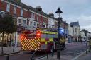 Chimneys were damaged in Bexhill with a road closed