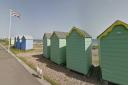 Beach Huts on the Littlehampton Promenade, Google Maps