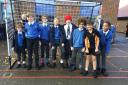 Pupils wearing odd socks as part of anti-bullying week