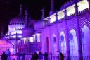 The Royal Pavilion was lit up in purple