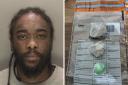 Anton Reynolds and a wrap of drugs found