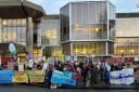 Parents at a protest outside Hove Town Hall last month