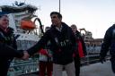 Rishi Sunak met Sea Scouts at Shoreham Port on Thursday