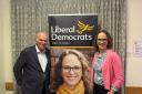 Sir Vince Cable with Liberal Democrat candidate Alison Bennett