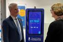 Equalities minister Stuart Andrew visited Brighton yesterday to see the city's HIV testing facilities