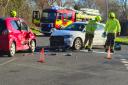 Firefighters attended a crash in Eastbourne this afternoon
