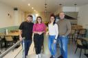 Souvlaki Bar owners George Mukaj and Angela Sedaraj  with team members Klodian and Ekeleda